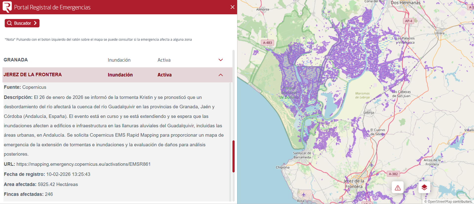 El Colegio de Registradores activa el Portal Registral de Emergencias ante las inundaciones sufridas estos últimos días
